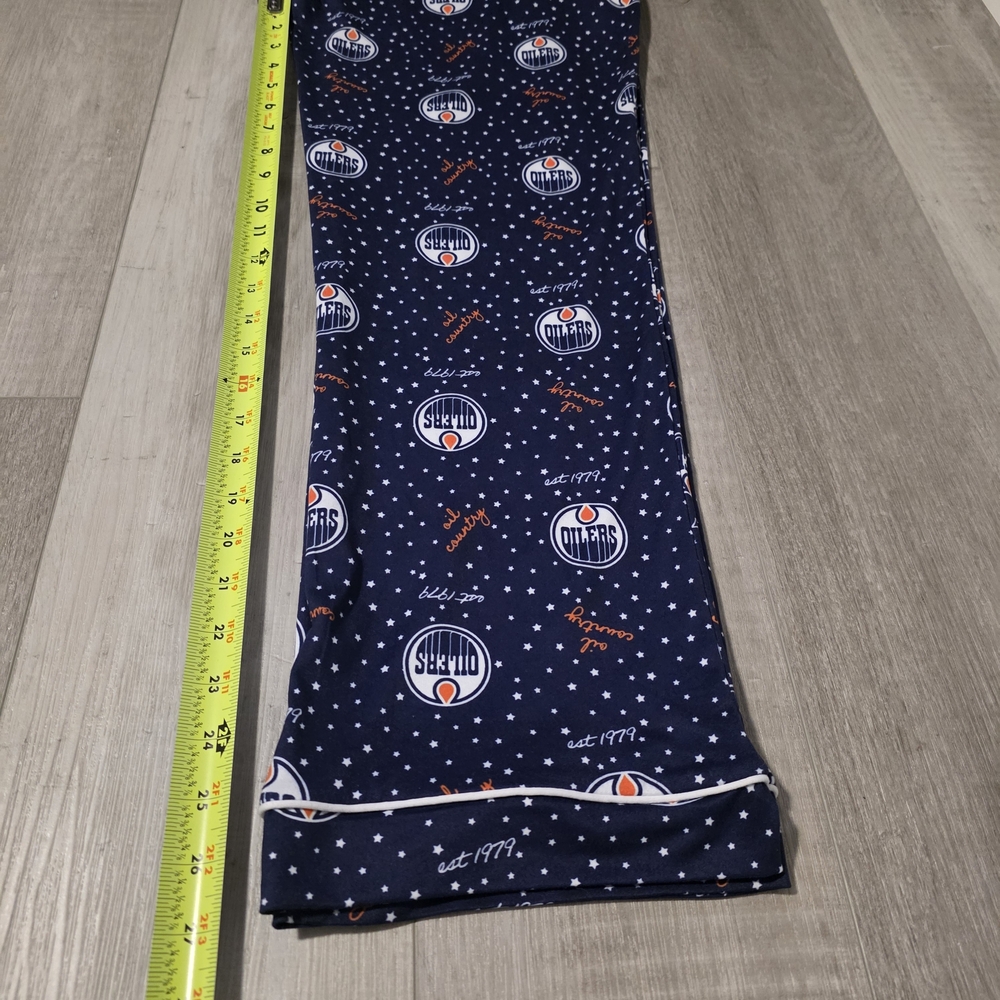 Edmonton Oilers Pajama Pants NHL Licensed Navy Lounge Sleep Pants Size M - Picture 8 of 10